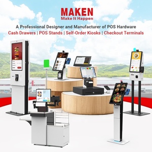 Máy tính để bàn 21.5 inch Android phục vụ màn hình cảm ứng thực phẩm đặt hàng tự dịch vụ kiosk thanh toán cho Burger cửa hàng - Product Image 6