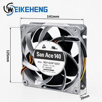 Kipas Pendingin Aksial Logam Penuh Original SANKO DENKI 9GV1424P1G001 24V DC 2.3A 140x140x38mm untuk Kabinet Industri, Inverter, dan Kipas UPS