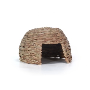 Thỏ Hutches Dệt Cỏ Nest Bunny Nhà Lồng Thỏ Guinea Pig Totoro Lâu Đài Giường Môi Trường Sống Nhai Đồ Chơi Hamster Đường Hầm Nhà - Product Image 3