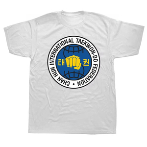 ฟันซิ่ง อินเตอร์เนชั่นแนล เทควันโด เฟเดอเรชั่น ไอทีเอฟ คาราเต้ เสื้อยืดแขนสั้นผ้าฝ้ายลายกราฟิกสำหรับผู้ชาย สไตล์สตรีทแวร์ ของขวัญวันเกิด - Product Image 2