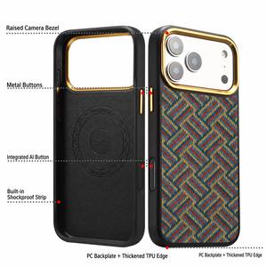 เคสโทรศัพท์แบบไร้สายแม่เหล็ก ลายทอแบบวินเทจ ทำจากไม้ก๊อก ผลิตโดยโรงงาน ODM รับผลิตตามแบบที่ต้องการ ใช้งานร่วมกับ Apple Series ได้ - Product Image 4
