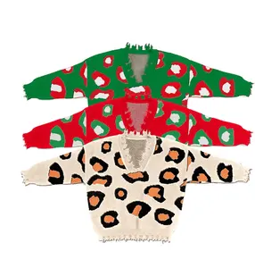 christma pullover gestrickte familie Suppliers-Fabrik Hochwertige Urlaub Kinder Pullover Kleidung Strick pullover Baby Weihnachts pullover Familie
