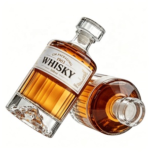 Botellas de Vino de Vidrio Acrílico de 500 ml, con Diseño Vertical Acanalado, Grado Alimenticio, Blancas, para Licores Añeigados, Brandy <span class=keywords><strong>y</strong></span> Bebidas Artesanales - Product Image 2