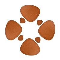 Napperons de table à manger de luxe marron OEM en cuir PU épais doux et imperméable à l'eau forme personnalisée 2 pièces napperon de bureau en cuir