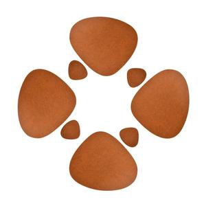 Manteles individuales de mesa de comedor de lujo marrón OEM cuero PU grueso suave y resistente al agua forma personalizada 2 uds mantel de escritorio de cuero - Product Image 2