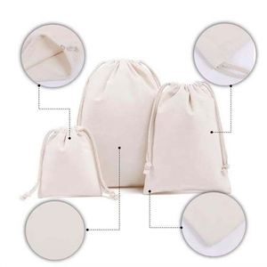 Wholesale <b>Canvas</b> Cotton Jewelry Pouch Drawstring Shoe <b>Bag</b> Gift <b>Bag</b> Custom Dust <b>Bags</b> Covers with Logo Print - Product Image 3