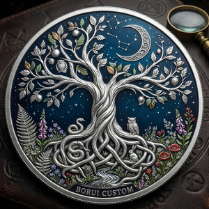 Pièce de monnaie commémorative en cuivre 999, design personnalisé de la <span class=keywords><strong>carte</strong></span> du Nord du Canada et de la Sibérie, impression couleur, pièce de monnaie souvenir Aurora, cadeau de collection - Product Image 3