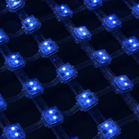 Écran de grille de pixels LED numérique programmable DMX512, pleine couleur, DC12V, pliable, 20 mm, IP65, points lumineux en cuivre, éclairage de bâtiment
