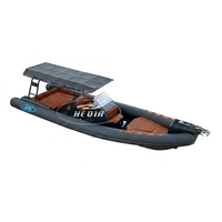 Bateau de transport de passagers certifié CE Hedia, bateau de patrouille rigide de 32 pieds, bateau pneumatique de luxe à coque en aluminium, bateau sportif à grande vitesse, 960