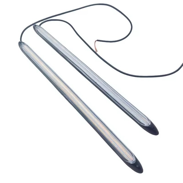 Wholesale 15.5CM Flexible LED Strip Daytime Running Light Auto Headlights White Turn Signal Yellow Flow Ambient Light