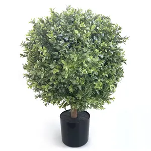 도매 인공 화분 플라스틱 분재 회양목 topiary 화분 인공 나선형 나무 식물 야외 장식