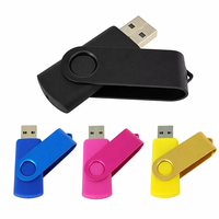 Logo personnalisé populaire clé USB pivotante 1 to 2 to 4GB 8GB 16GB 32GB 64GB lecteurs USB bon marché en vrac 2.0/3.0 avec impression de logo
