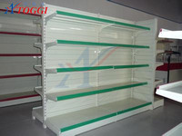 Étagère de supermarché métallique légère à 4-5 niveaux, simple face