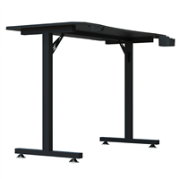 Table de jeu extensible en bois et mélamine Wquantum en forme de Z avec porte-gobelet et crochets pour casque, modèle H-2, pour la maison, le bureau et le salon