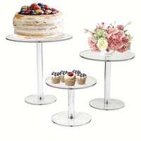 Support à gâteau en acrylique I372, étagère simple, support de présentation pour gâteau de mariage ou d'anniversaire, décoration de centre de table