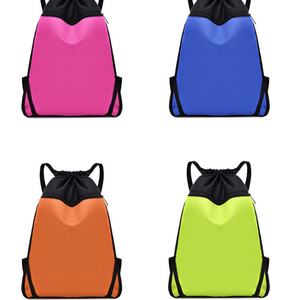 OEM Factory Fashionable Light Oxford Waterproof <b>Drawstring</b> <b>Backpack</b> with Zipper Pocket Casual Sports Knapsack for Shopping - Product Image 4