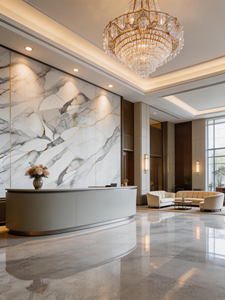 <strong>WYC</strong> High Gloss Waterproof PVC UV Marble Wall Panels 4x8 UV Finish 1220*2800/1220*2440 mm for Bathroom Hospital or Gym - Product Image 3