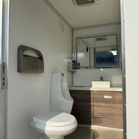 Remorque de toilettes mobiles remorquable Goeasy avec lavabo et éclairage LED pour les grands événements