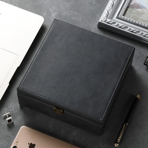 Caja de Cuero PU Crazy Horse de Gran Capacidad con Bloqueo RFID, Jaula de Faraday para Teléfono 20x20x8cm, Estilo Normcore/Minimalista - Product Image 5