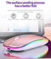 GAZ-M02 Original Triangle LOGO Mouse Gaming Ultra-Tipis Baterai Isi Ulang 2.4Ghz Optik LED RGB Backlit Mini USB Nirkabel
