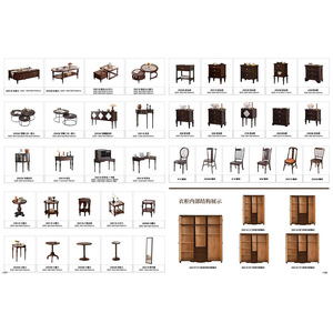 Qingya Furniture Vintage Style Wooden Home Furniture Traditional Antique Design Durable Rectangular <b>Desk</b> <b>Set</b> - Product Image 1