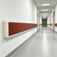 Protection murale d'hôpital de haute qualité, couleur bois, anti-collision, barres de protection murales, rail de protection contre les chocs