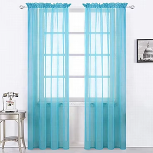 Beau rideau transparent de salon en lin de tissu de voile transparent à bas prix décoratif - Product Image 2