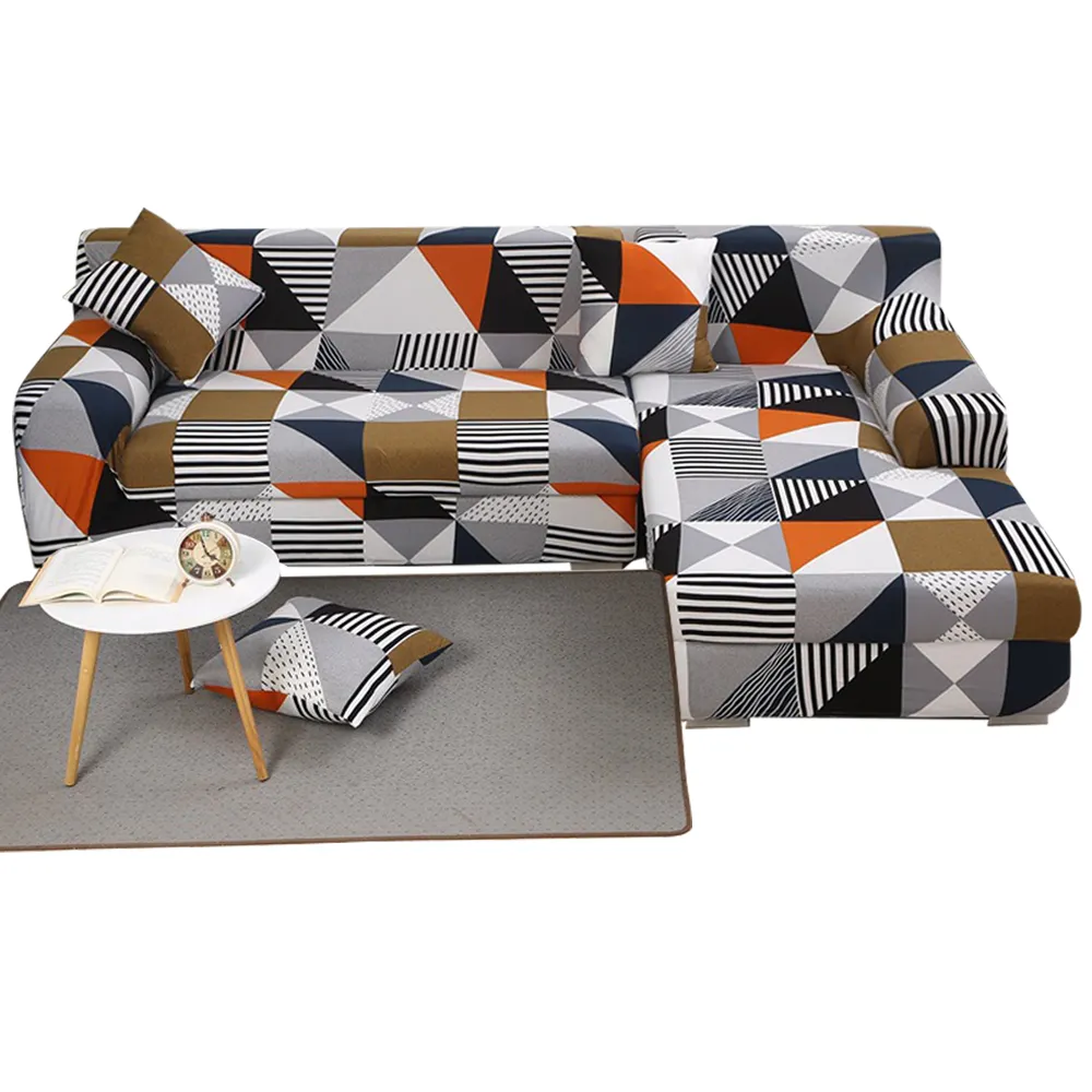 Populaire Nieuwe Producten Goedkope Bloemenprint L-Vorm Bankhoes Stoel Love Seat Meubelbeschermhoezen