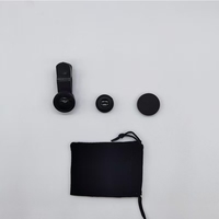 Evrensel Klipsli Mobil Kamera Lens Kiti 180 °   Akıllı Telefonlar ve iPadler için Balık Gözü 0.67X Geniş Açılı Makro 3'ü 1 Arada Lens, Selfie ve Vlog Çekimi için