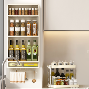 Hiện đại 3-Tier phòng tắm lưu trữ giá không thấm nước treo tường nhà bếp lưu trữ Kệ tiết kiệm không gian lưu trữ chủ kệ - Product Image 2