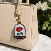 Individueller Rosen-Schlüsselanhänger Metall-Emaille-Charm Schlüsselring Beschichtet als Souvenir Reisegeschenk Großhandel Bulk Individuelles Logo Schlüsselanhänger-Set
