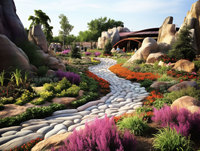 Composants architecturaux préfabriqués GFRC Rockery and Rockwork Landscape Architecture d'extérieur personnalisée