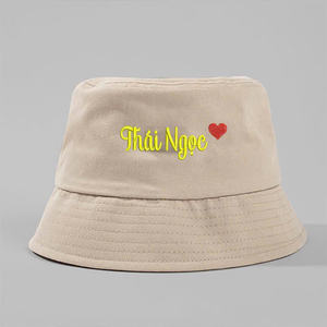 Wholesale Customizable Pure Color Reversible 100% Cotton Bucket Hats 3D Embroidery <b>Sun</b> Protection for Unisex Outdoor Cycling - Product Image 1