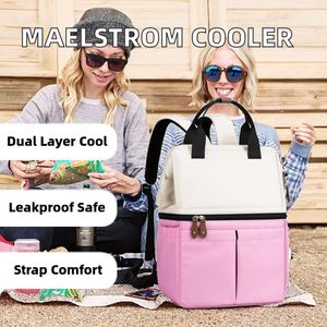 Maelstrom Double Decker <b>Cooler</b> <b>Backpack</b> Lightweight Leakproof Insulated Polyester Waterproof Lunch Cooling Elements - Product Image 2