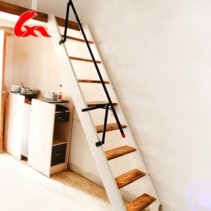 <span class=keywords><strong>Escalier</strong></span> télescopique mural intégral, échelle invisible extensible, échelle murale pliante verticale, nouvelle échelle intérieure pour penthouse - Product Image 2