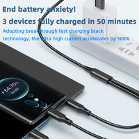 Usine directe 66W charge super rapide 3 en 1 câble de données en nylon USB adapté pour Android/téléphone/type-c
