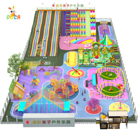 Solution clé en main pour aire de jeux extérieure, parc d'attractions pour enfants, toboggan arc-en-ciel, château gonflable, équipement de trampoline