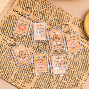 Capybara Keychain Acrylic Cute Cartoon Student Backpack <b>Ornament</b> <b>Small</b> Gift Unisex 8 to 13 Years - Product Image 2
