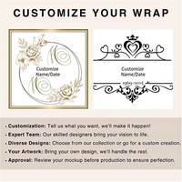 Autocollant de sol personnalisé pour mariage, en vinyle brillant PVC auto-adhésif découpé, pour réception, cérémonie, allée et piste de danse