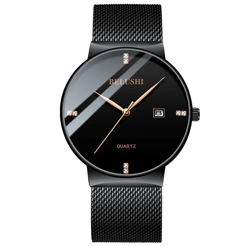 Belushi relógio de pulso masculino, novo modelo de relógio de pulso homens relógio simples de quartzo relógio de pulso relógios masculinos de negócios casuais relógios on-line star art relógio masculino