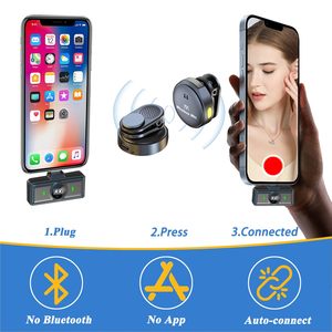 Microphone Sans Fil Q8 Top Vente 3 en 1 <span class=keywords><strong>Mini</strong></span> <span class=keywords><strong>Micro</strong></span> Cravate avec Récepteur 3.5 Type C IOS pour Smartphone Caméra Vlog en Direct - Product Image 5