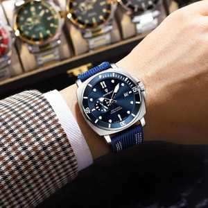 POEDAGAR 873 Luxury Sport Nylon Leather 44mm Round Dial Montre Homme Luminous Waterproof Men Quartz Watch - Product Image 5