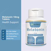 Comprimés de mélatonine de haute qualité OEM, pilules, supplément alimentaire pour le sommeil, naturel, 10 mg, 60 mg, comprimés de mélatonine pour dormir