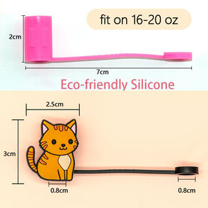 Trending Now Custom Vibrant Flower Silicone Cup Bar Drinkware con muestra gratis 8mm Straw Toppers Accesorios Cubiertas y dijes - Product Image 3