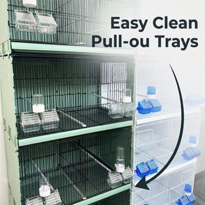 Grande cage d'élevage professionnelle pour <span class=keywords><strong>oiseaux</strong></span> de compagnie, 70*42*42cm, pour canaris et pinsons - Product Image 6
