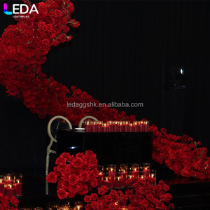 LEDA Indoor Outdoor Event <b>Decorations</b> Luxurious Grand Large S-shaped Artificial Rose <b>Arch</b> for Wedding - Product Image 2