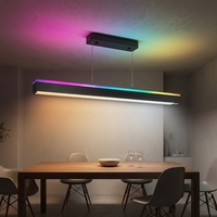 Luz LED Inteligente Regulable de Aluminio RGB con Sincronización Musical y Control por APP para Sala de Juegos, Decoración del Hogar, Personalizable y Lineal Colgante