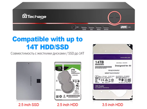 Enregistreur vidéo réseau (NVR) <span class=keywords><strong>ZOSI</strong></span> 8 canaux POE H.265 de haute qualité avec application intelligente, disque dur 6 To, résolution 4K, détection de mouvement et détection de visage - Product Image 2