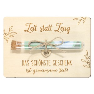 Tiempo de regalo en efectivo en lugar de cosas Tarjeta de cupón Tarjeta de madera Tubo de ensayo de cumpleaños Regalo conjunto para cumpleaños Boda Consagración juvenil - Product Image 2