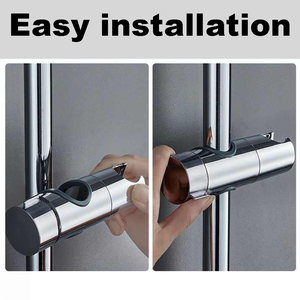 Barre <span class=keywords><strong>de</strong></span> <span class=keywords><strong>douche</strong></span> coulissante en acier inoxydable au design moderne, réglage <span class=keywords><strong>de</strong></span> la hauteur et <span class=keywords><strong>de</strong></span> l'<span class=keywords><strong>angle</strong></span>, pomme <span class=keywords><strong>de</strong></span> <span class=keywords><strong>douche</strong></span> à main, appartement, hôtel - Product Image 4